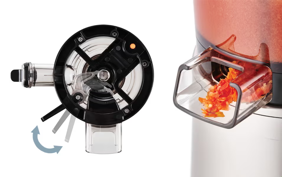 Control lever improves juicing efficiency