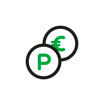 1 point = €1 off